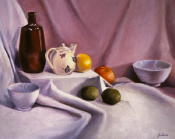 Still Life with Bowls, Oil on Cavas, 16 x 20