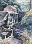 Millbury Waterfall, Watercolor