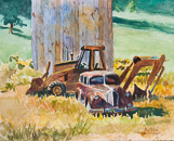 Car, Tractor and Shed in Gill MA, 8 x 10